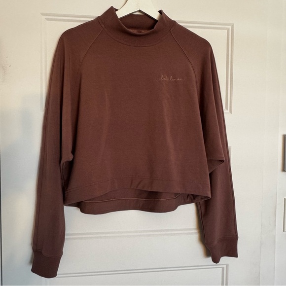 lululemon athletica Up High Pullover Sweatshirt - Mock Neck - Spanish Oak - Picture 5 of 14